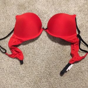 Sexy black and red bra